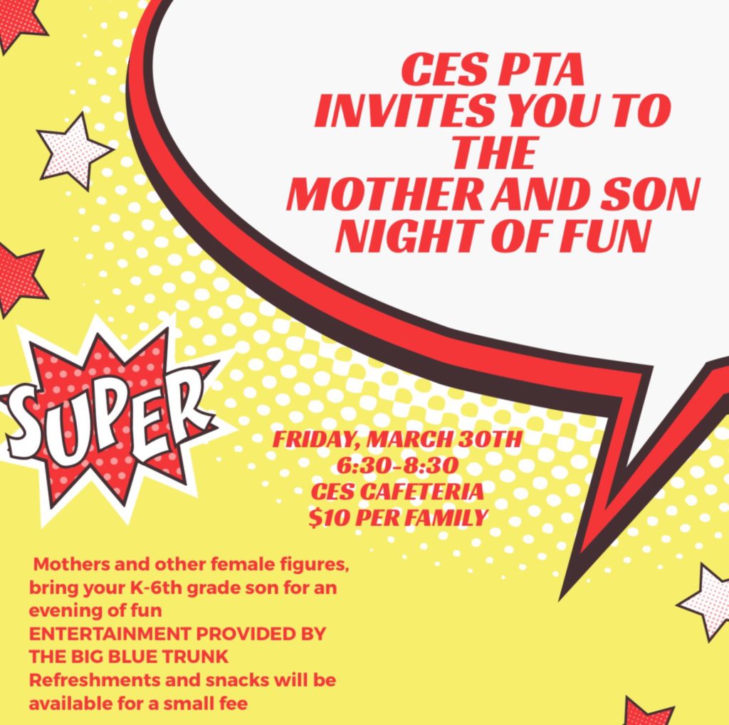 CES PTA Mother and Son Night of Fun