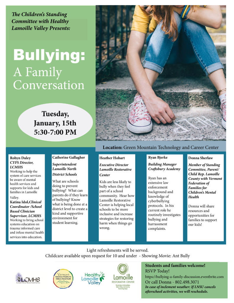 Bullying: A Family Conversation – Cambridge Elementary School